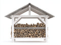 Kaminholzregal 180x60x180 cm Holz Weiß Modernes Design