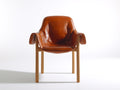 Esszimmerstühle Polsterstühle Lederoptik 58x60x82 cm - cognac und natur - modernes Design