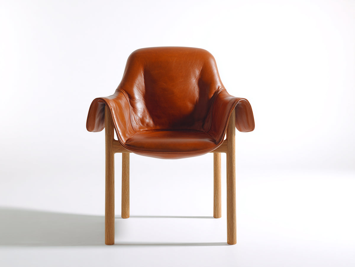Esszimmerstühle Polsterstühle Lederoptik 58x60x82 cm - cognac und natur - modernes Design