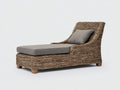 Sonnenliege Polyrattan 200x80x75 cm Braun Grau Gepolstert Garten Terrasse Komfortables Design