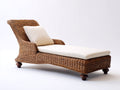 Sonnenliege Polyrattan 190x70x85 cm - Naturfarben-Beige - komfortables Design für Garten und Terrasse