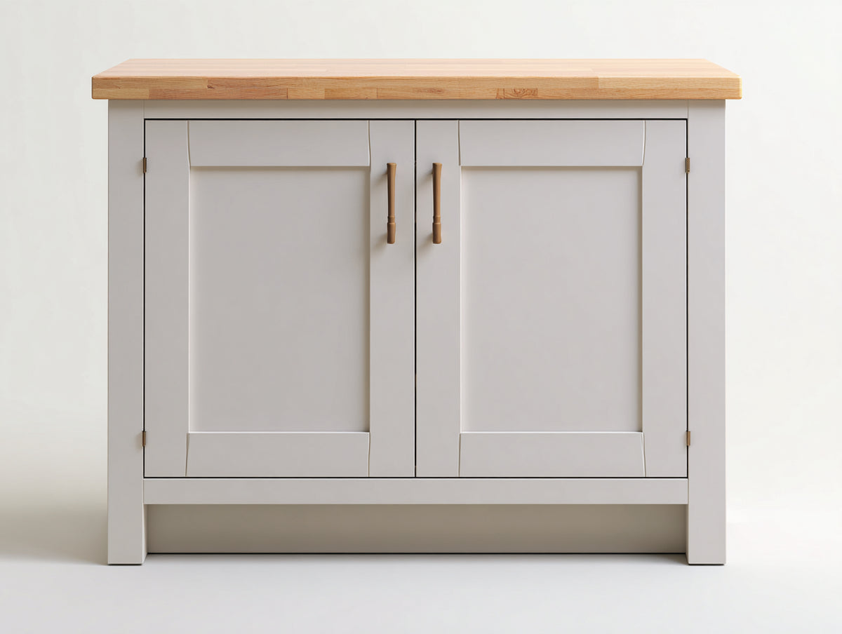 Sideboards 160x45x85 cm Holz Hellgrau Naturholz Türen Modernes Design